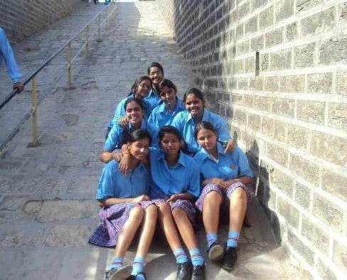 Vidhi with her friends from boarding school