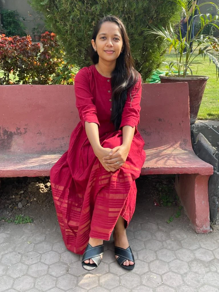 Vidhi spending her morning hours in a park while sunbathing
