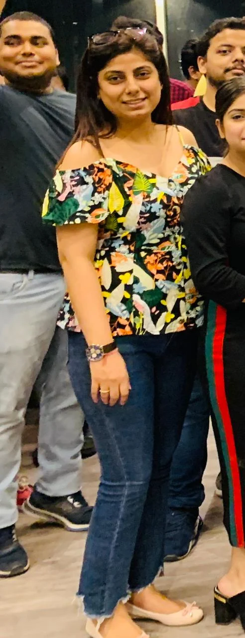 Neha struggling with excess weight before starting the Satvic lifestyle