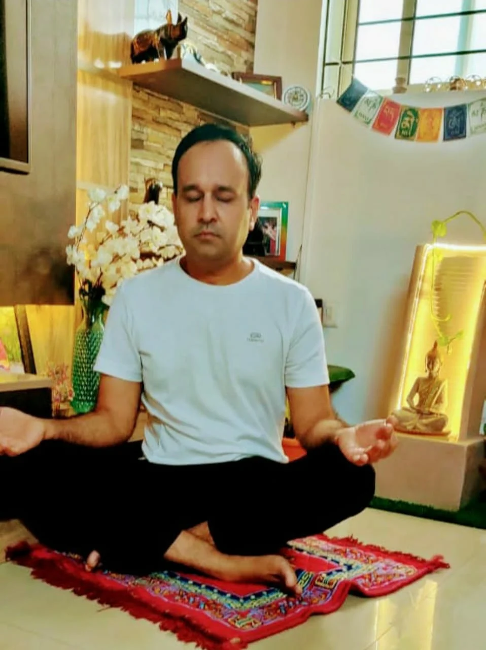 Abhishek ji starting his day with yoga after following the Satvic lifestyle (October 2020)